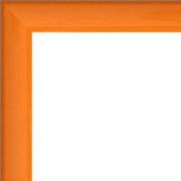 Cadre avec verre et dos sur mesure orange