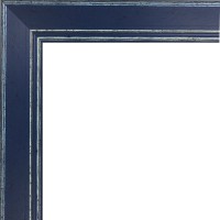 Cadre avec verre et dos sur mesure bleu